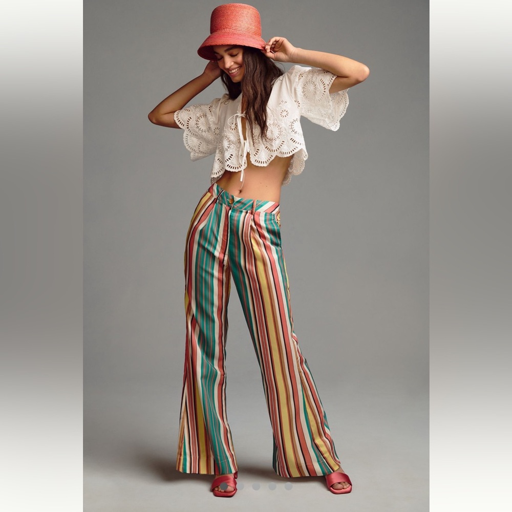 Tiny Camelia Striped Pants
